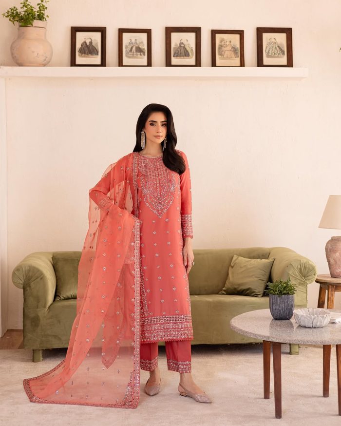 Luxury Embroidered Fancy Three pices Collection