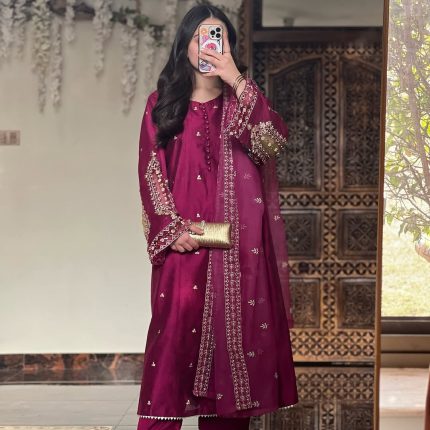 Luxury Embroidered Fancy Three pices Collection